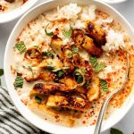 Chipotle Salmon with Orange Salsa and Aji Verde